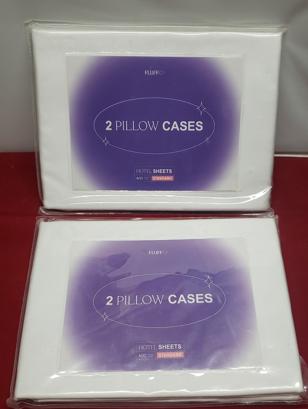 Lot 4 Fluff Co Premium Hotel Sheets Pillow Cases 400 Thread Count Standard New